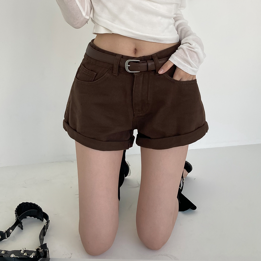 [벨트set/허얇골넓핏/모델소장]필수소장 코튼 반바지