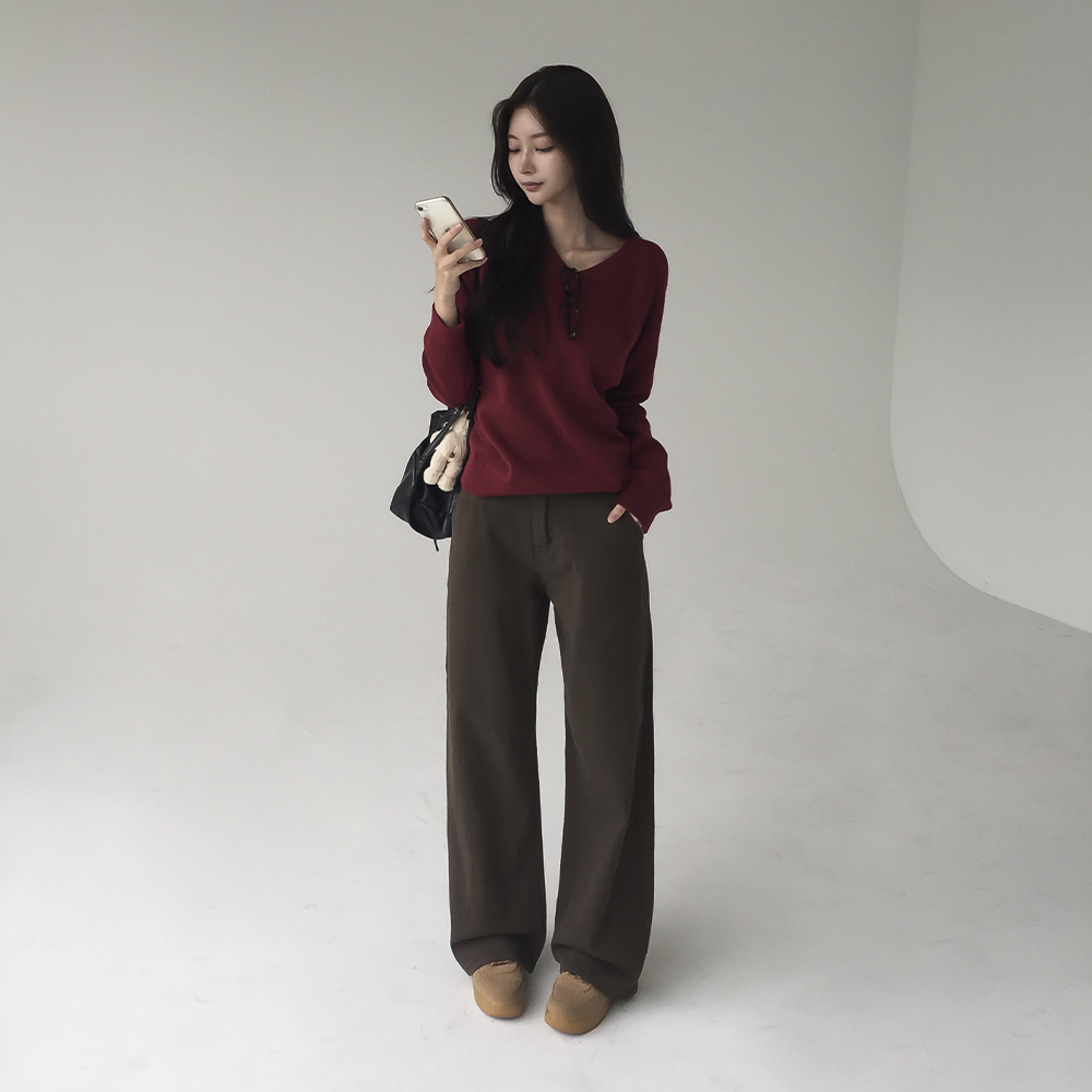 [기장별/뒷밴딩]기본충실핏 일자 코튼 팬츠