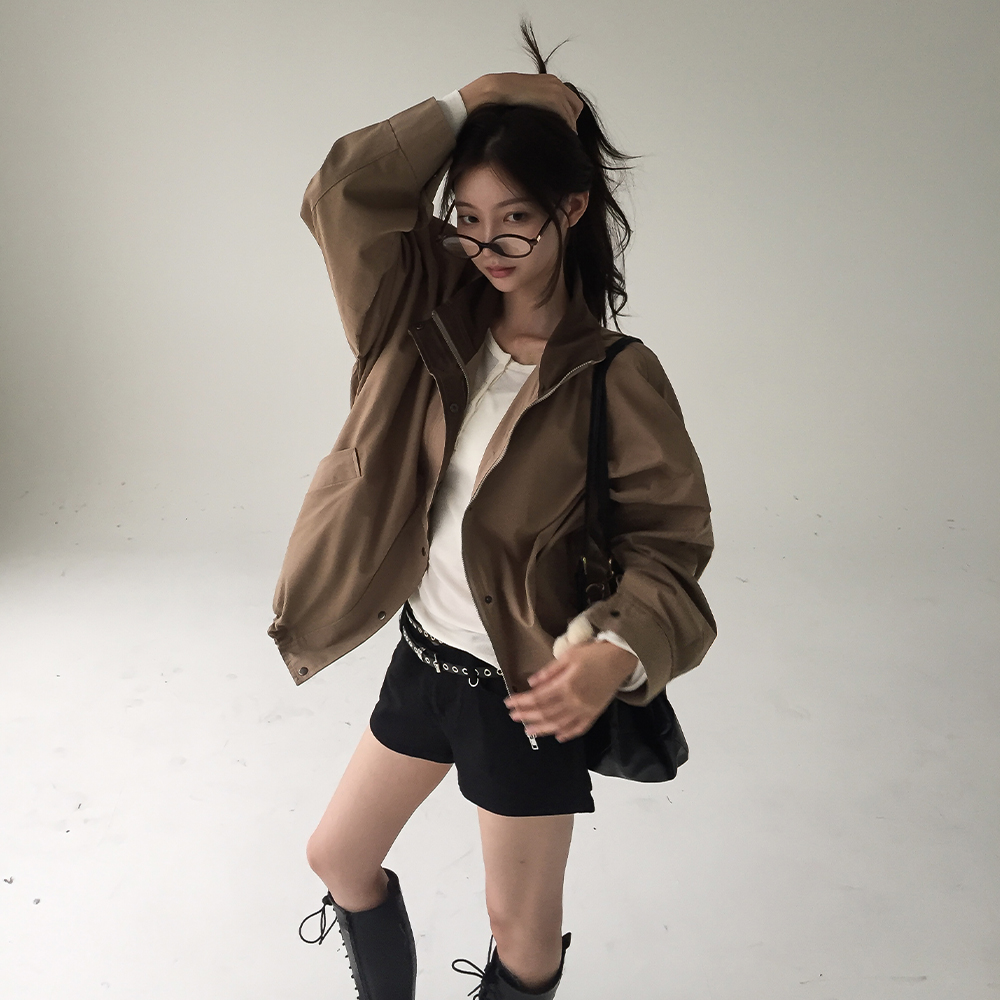 [예쁜박시핏]모카무스 하이넥 야상 자켓