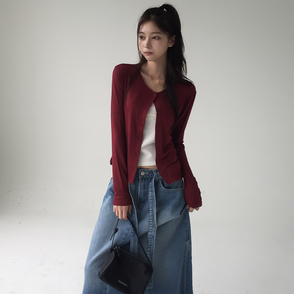 [벨트SET]프라임 데님 롱스커트