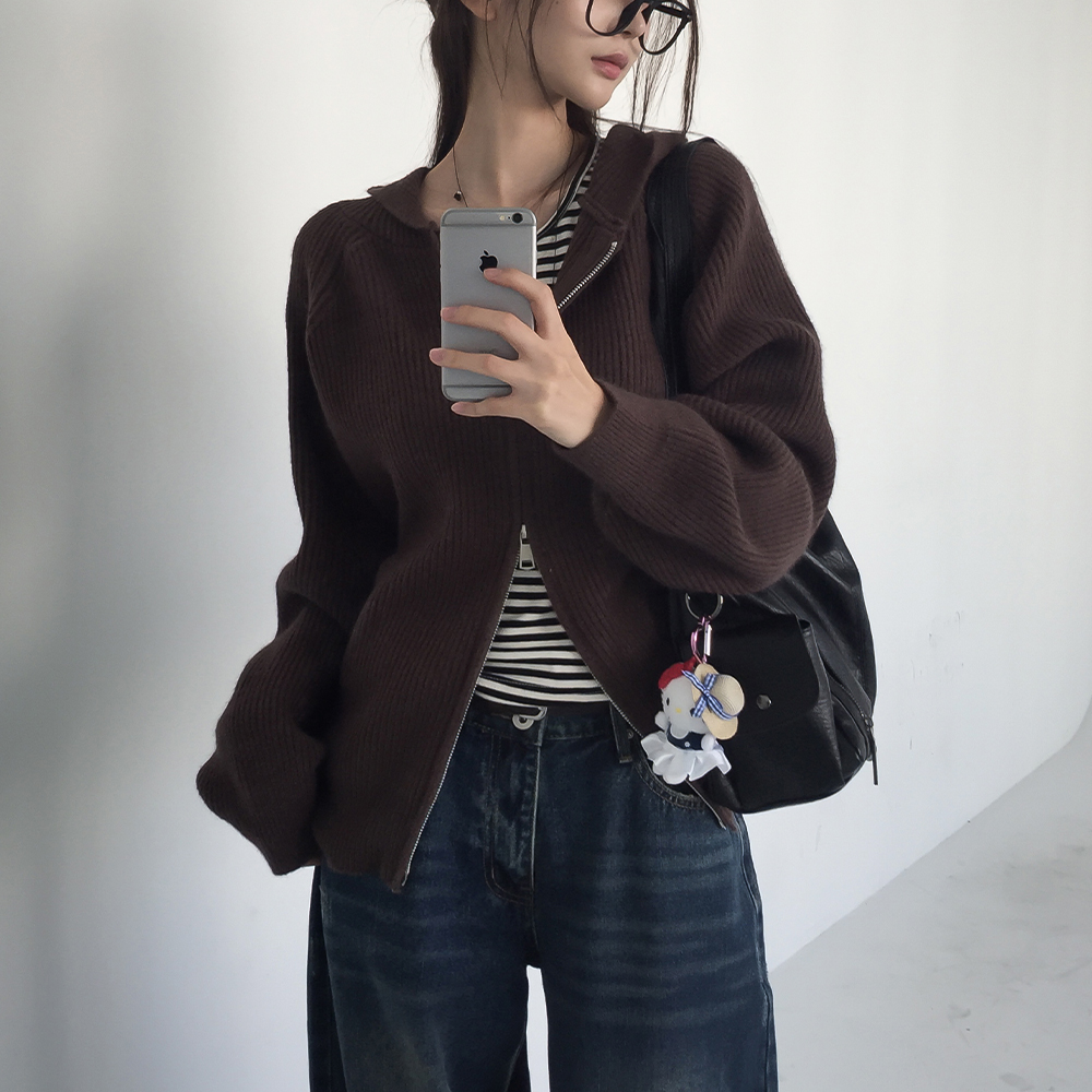 [울니트/데일리무드]오브 나그랑 니트 후드집업