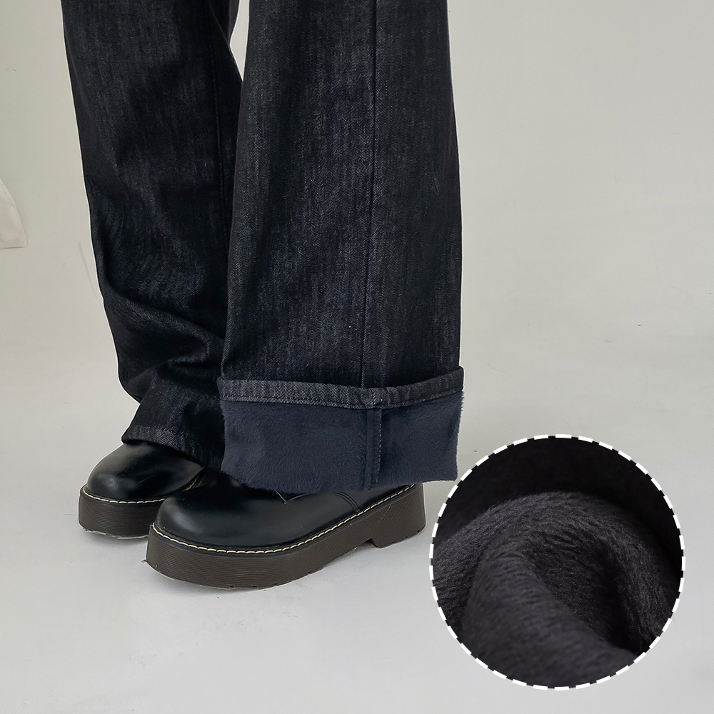 [기모안감/겨울데님]센치 논페이드 데님 팬츠