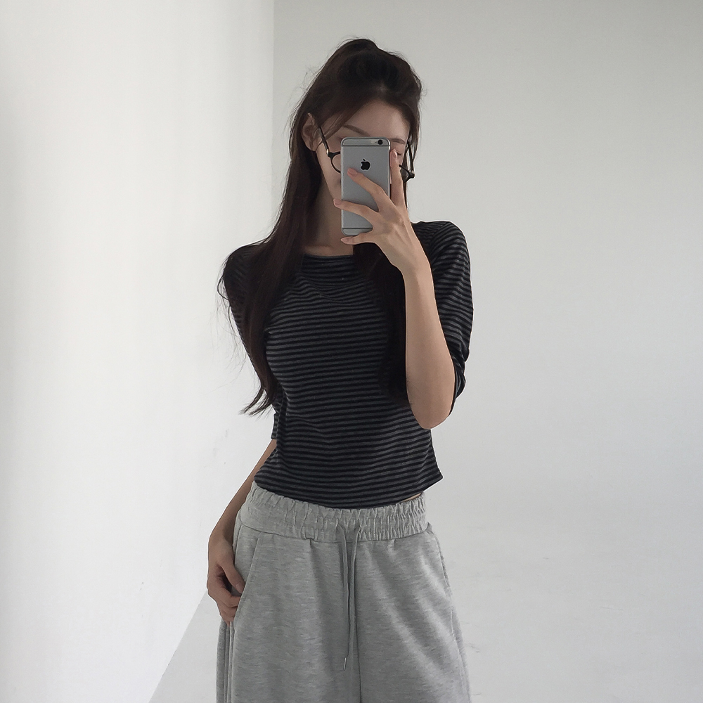 [사계절/데일리]휘핑 단가라 7부 긴팔티