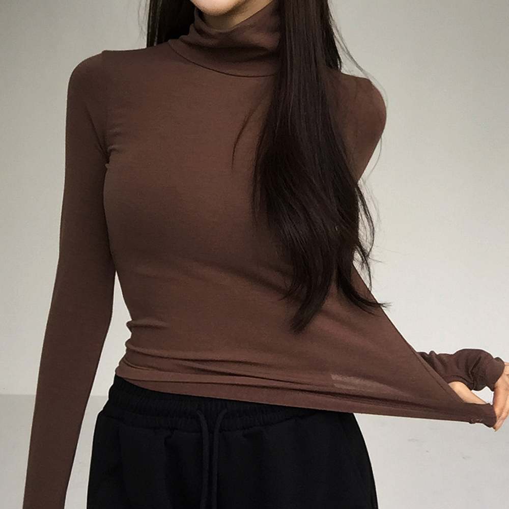 [쫀쫀핏/워머]겨울필수 목폴라 긴팔티