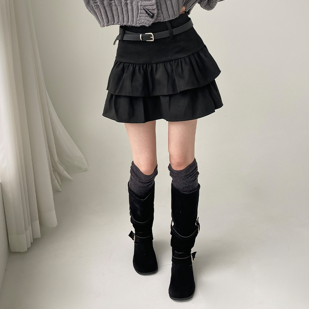 [러블리/캉캉]러빗 스웨이드 미니 스커트