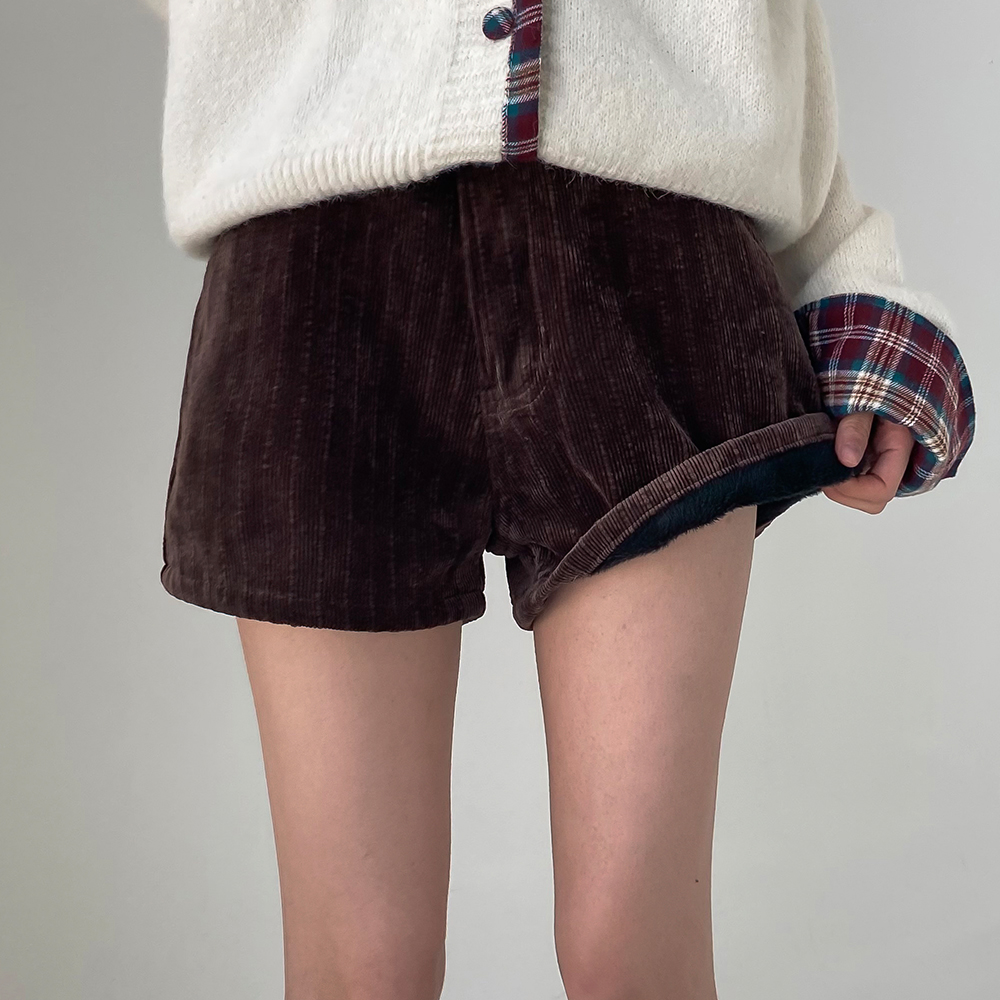 [기모/겨울바지]이로 코듀로이 숏팬츠