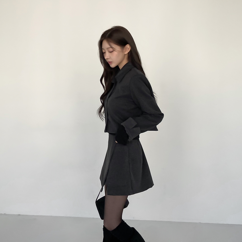 [코디완성🖤/하객룩]끌림 울 자켓 스커트 투피스