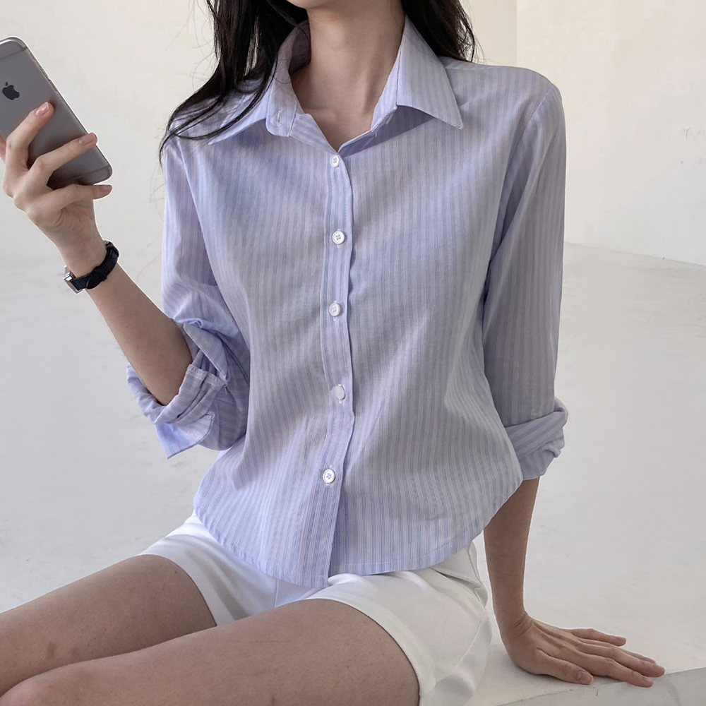 [코디추천/데일리핏]베론 스트라이프 카라 셔츠